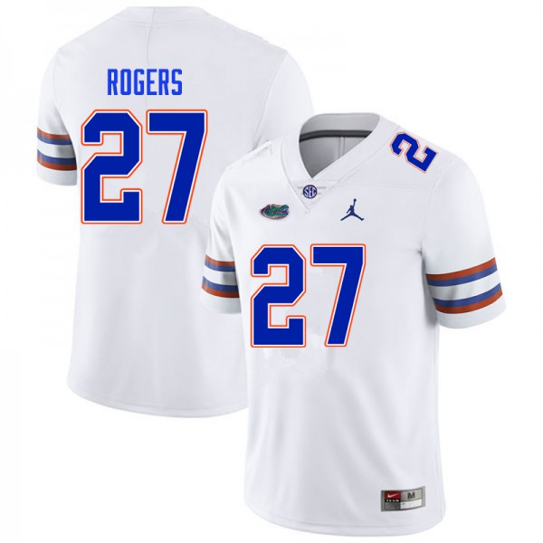 Men #27 Jahari Rogers Florida Gators College Football Jerseys White